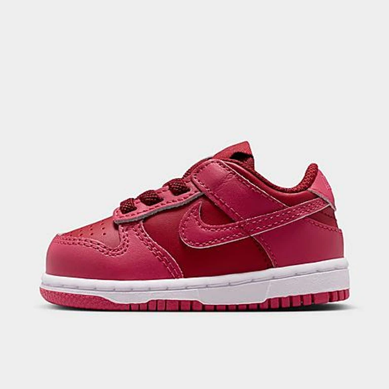 Nike Kids Toddler Dunk Low Casual Shoes in Team Red/Sweet Beet/White Size: 4.0