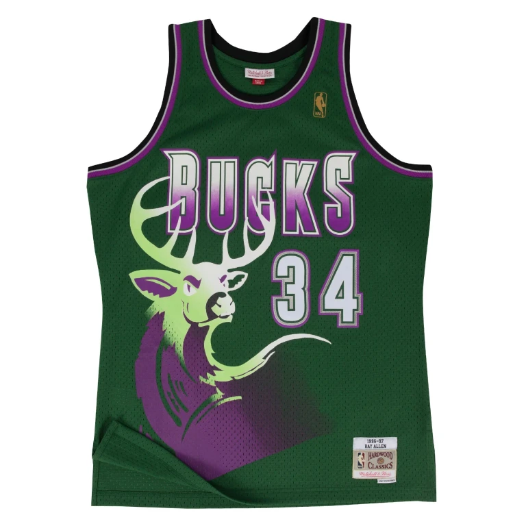 Men's NBA Swingman Alternate Jersey Bucks 96 Ray Allen