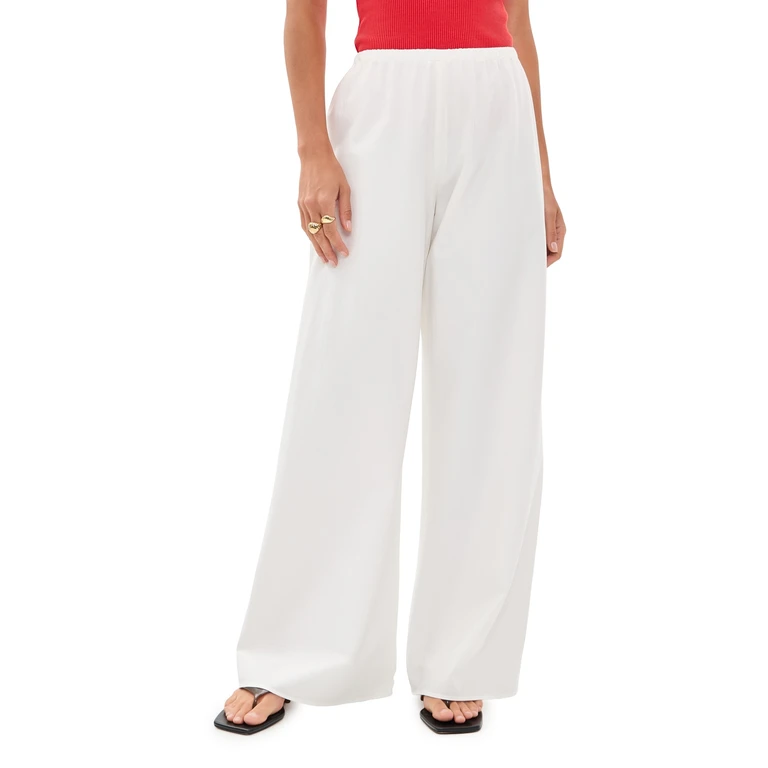 La Ligne Cotton Poplin Colby Pants White XL