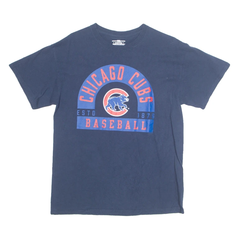 MLB Chicago Cubs Baseball Mens T-Shirt Blue USA M