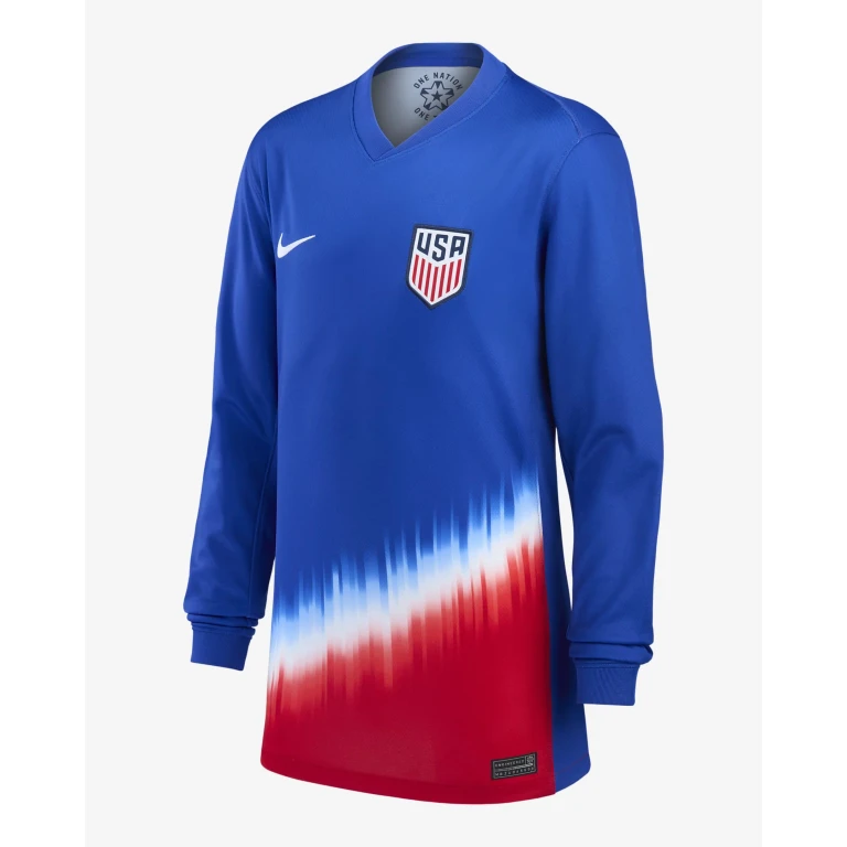 Youth Usmnt 2024 Stadium Away Soccer Long-Sleeve Dri-Fit Replica Jersey Jerseys