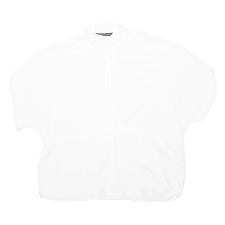 ZARA WOMAN Womens Blouse White V-Neck 2XL