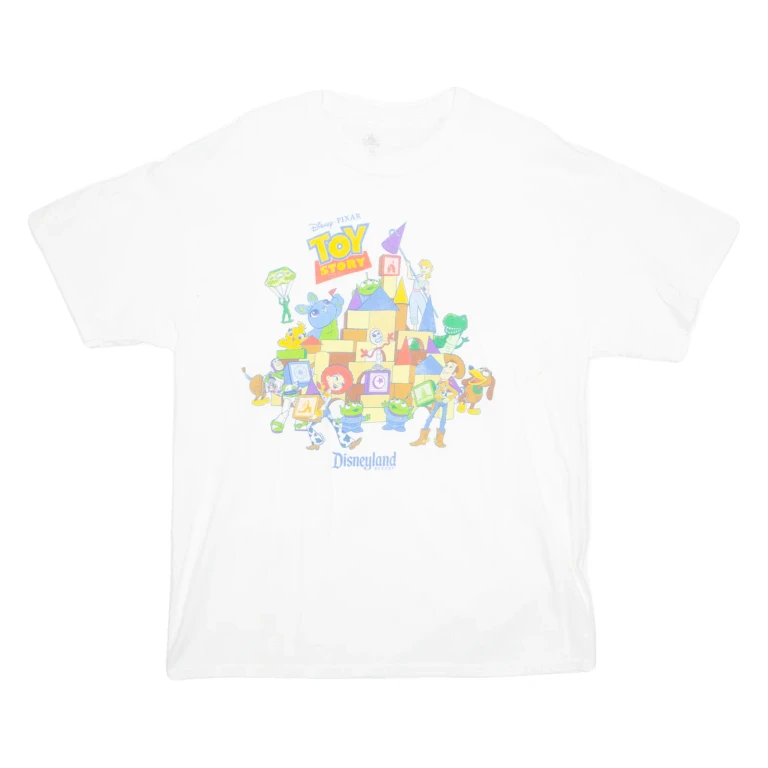 DISNEY Toy Story Disneyland Resort Mens T-Shirt White USA XL