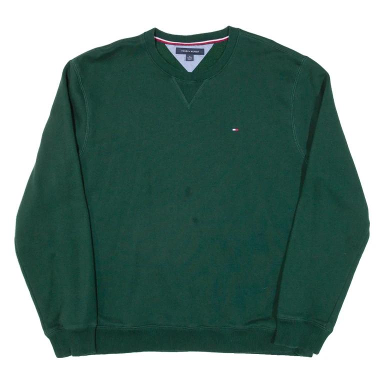 TOMMY HILFIGER Mens Sweatshirt Green XL