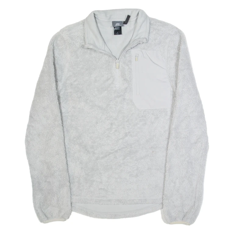 CHAMPION Womens Fleece Grey 1/4 Zip S