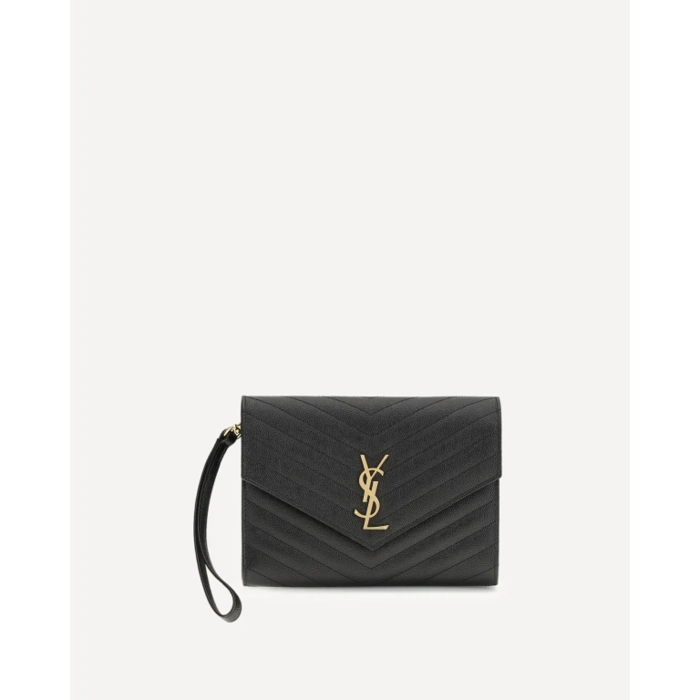 SAINT LAURENT Leather Clutch Female UNI