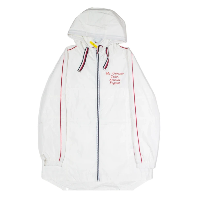 TOMMY HILFIGER Ms Colorado Senior America Pageant Womens Raincoat White S
