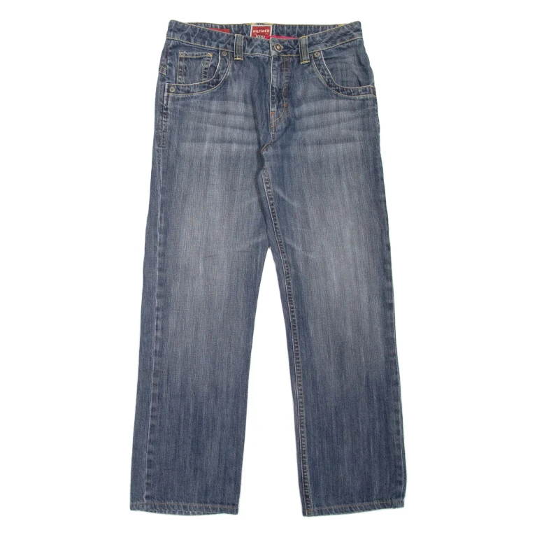 TOMMY HILFIGER Gage Fit Mens Jeans Blue Regular Skinny Stone Wash W33 L31