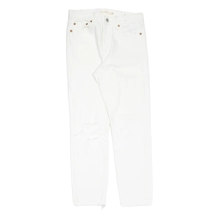 LEVI'S Distressed Womens Jeans White Slim Skinny W26 L27