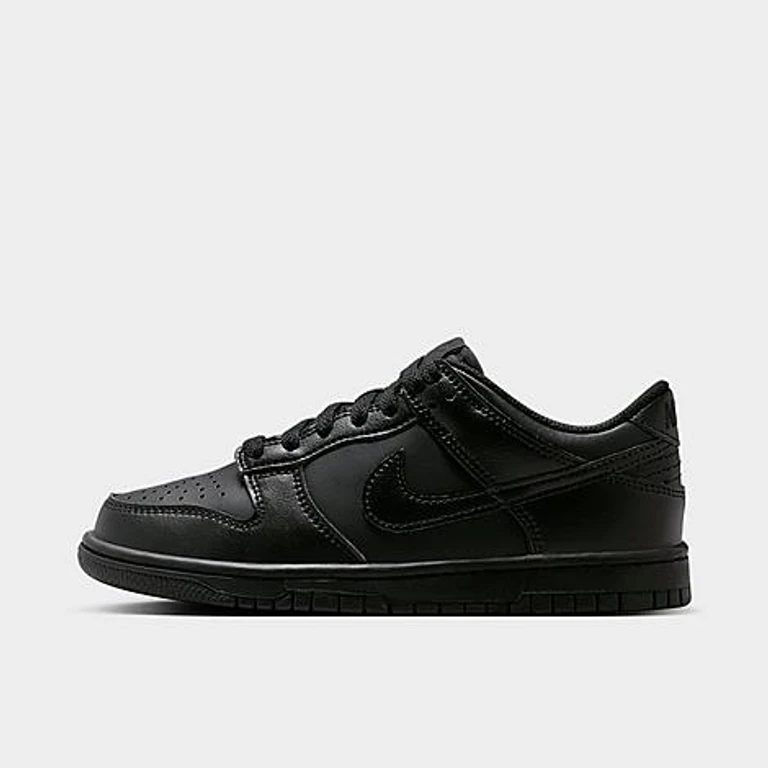 Nike Big Kids Dunk Low Casual Shoes in Black Size: 3.5