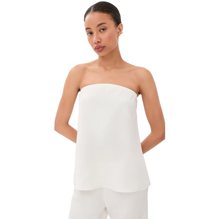 Sablyn Camden Strapless Silk Top White L