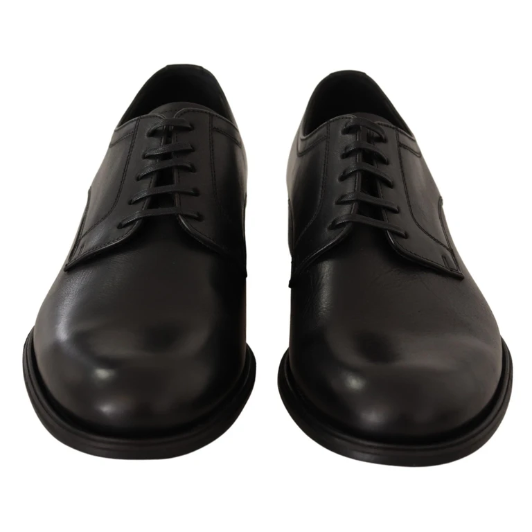 Dolce & Gabbana Black Leather Lace Up Mens Formal Derby Shoes - Men