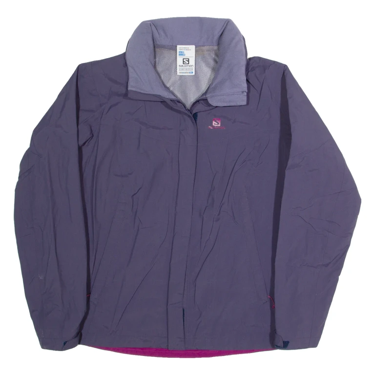 SALOMON Mesh Lined Womens Rain Jacket Purple M