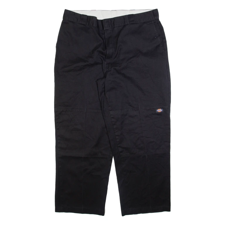DICKIES Mens Trousers Black Relaxed Straight W40 L30