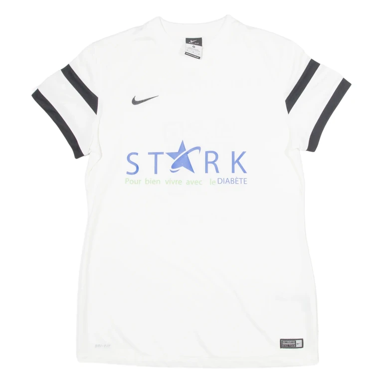 NIKE Mens T-Shirt White V-Neck M