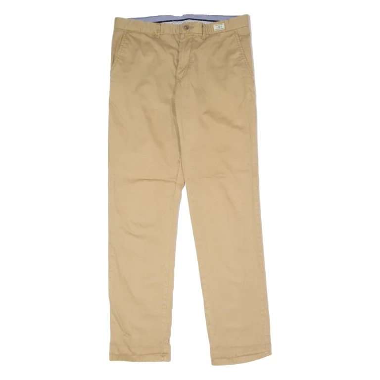 TOMMY HILFIGER Mercer Chino Mens Twill Trousers Beige Regular Straight W32 L32