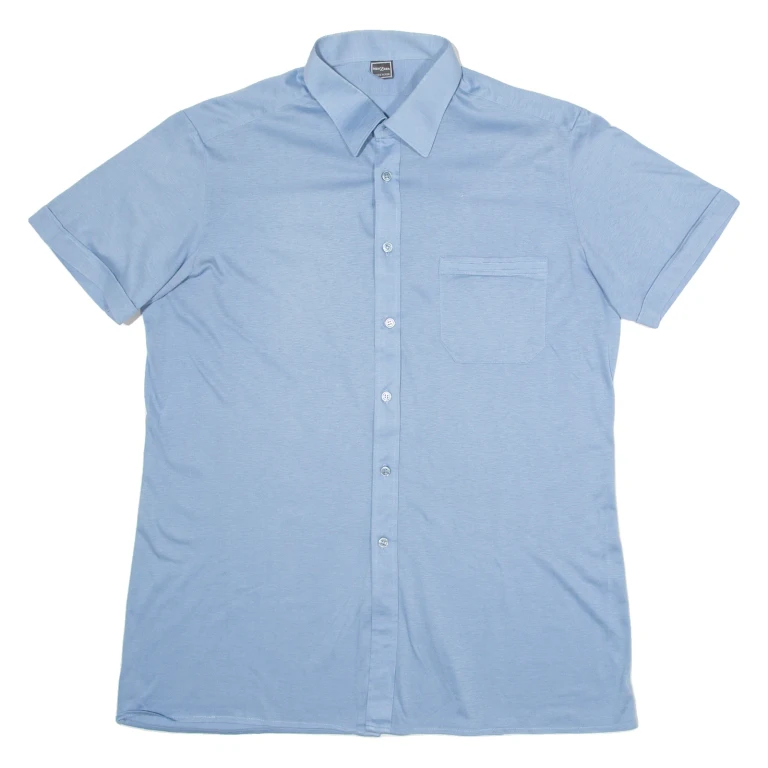 METZGER Mens Plain Shirt Blue M (GG1-290824-17481)