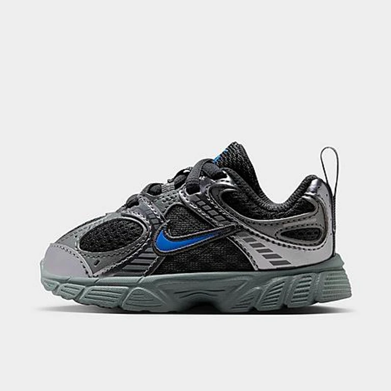Nike Kids Toddler V5 RNR Stretch Lace Casual Shoes in Anthracite/Metallic Cool Grey/Smoke Grey Size: 4.0