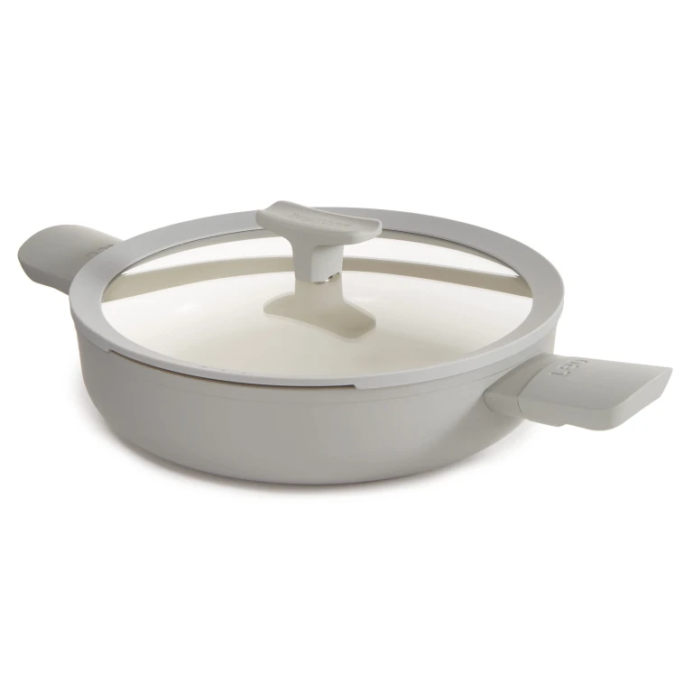 Balance Nonstick Ceramic Sauté Pan 10.25", 3.1qt. With Glass Lid, Recycled Aluminum, Moonmist