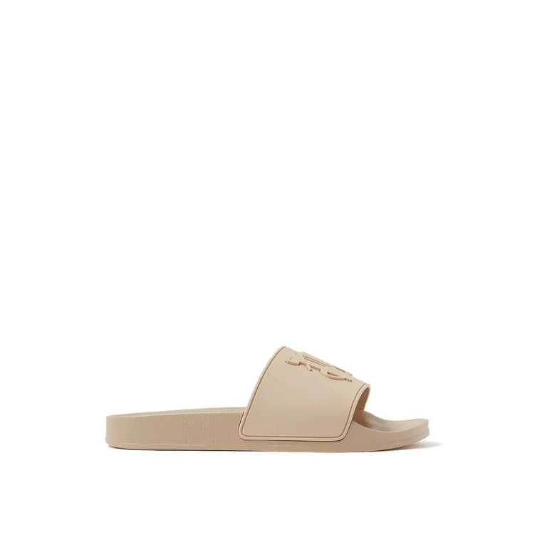 Palm Angels Beige Rubber Slides Shoe - Women