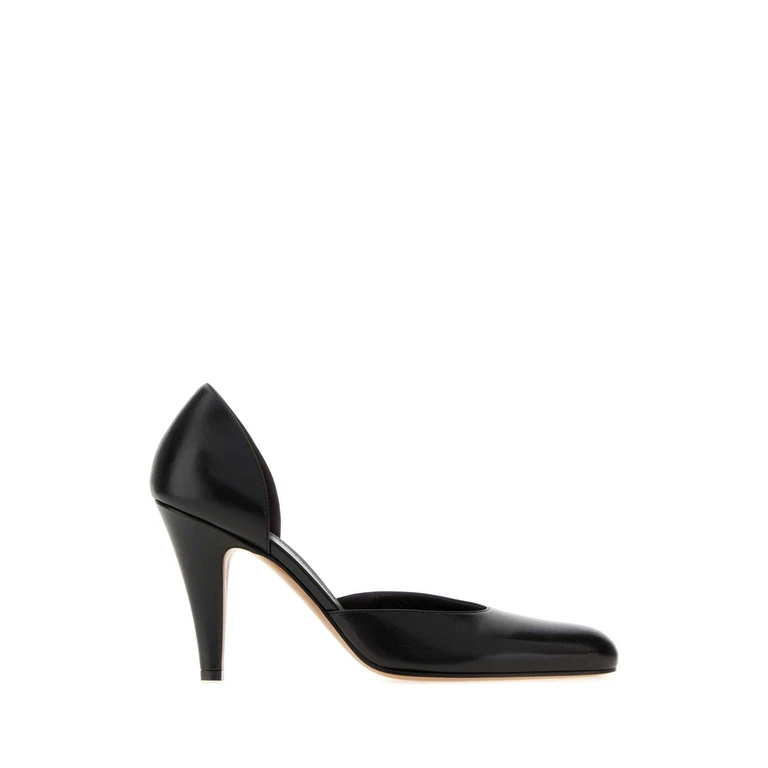 The Row Black Leather Ornella Pumps Scarpe Con Tacco - Women