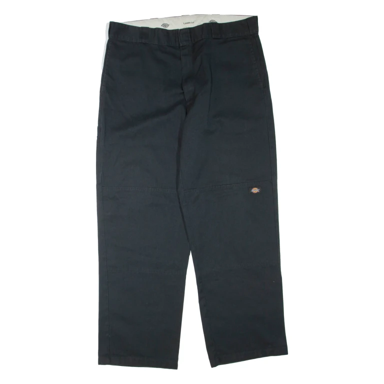 DICKIES Mens Trousers Black Regular Straight W38 L32