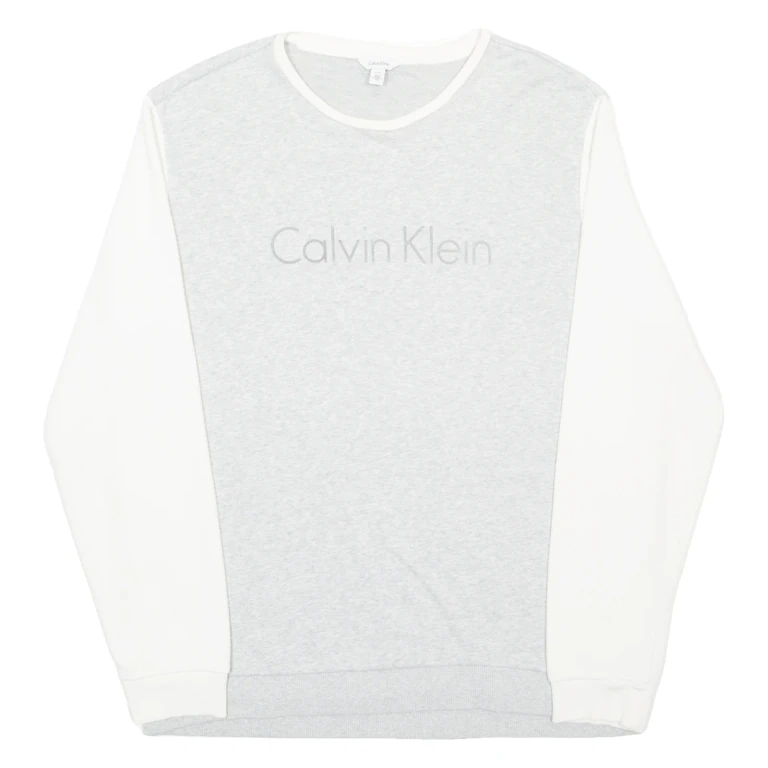 CALVIN KLEIN Mens Sweatshirt Grey Crew Neck L