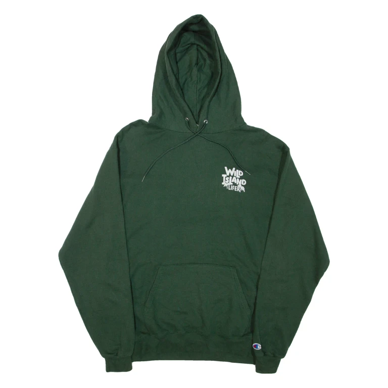 CHAMPION Mens Green Hoodie L