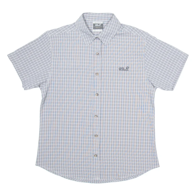 JACK WOLFSKIN Womens Shirt Grey Check XS