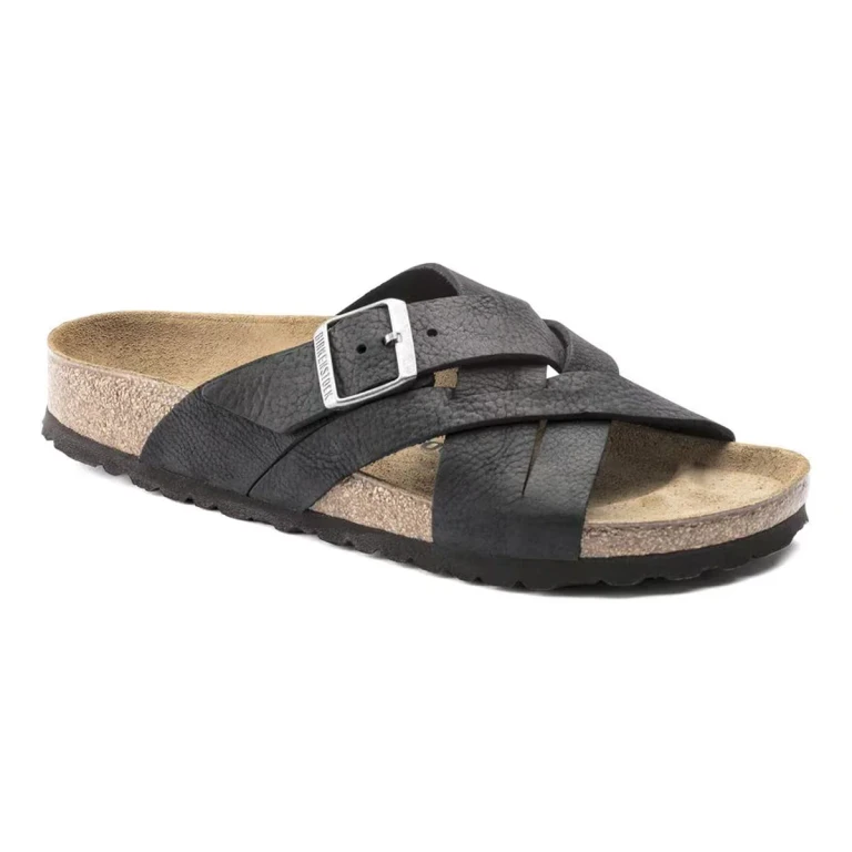 Lugano Oiled Leather Camberra Old Black Sandals