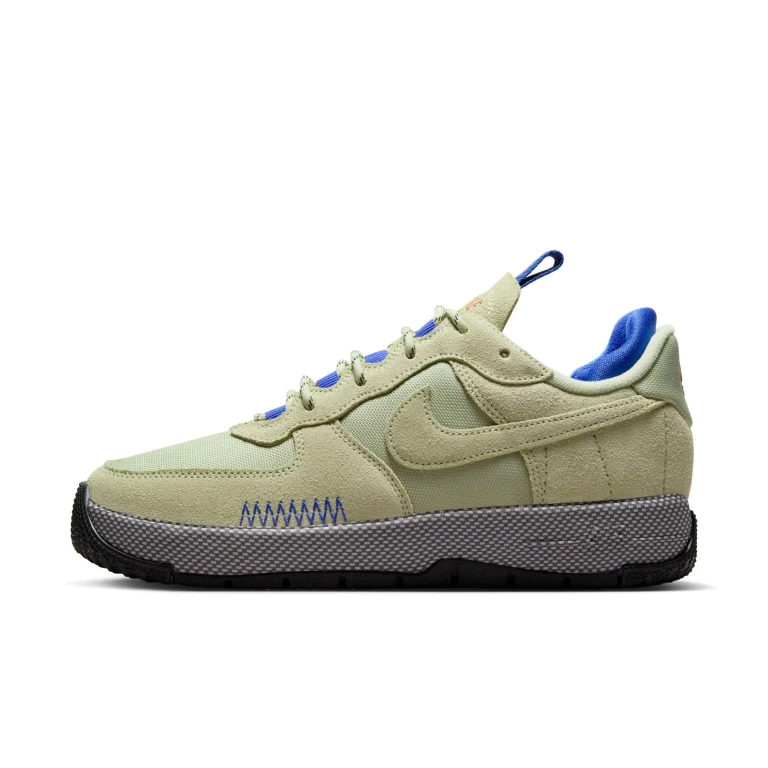 Women's Air Force 1 Wild 'Olive Aura Aquarius Blue' Sneakers