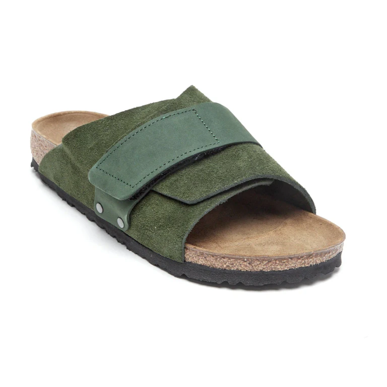 Kyoto Nubuck/Suede Leather Mountain View Green Sandals