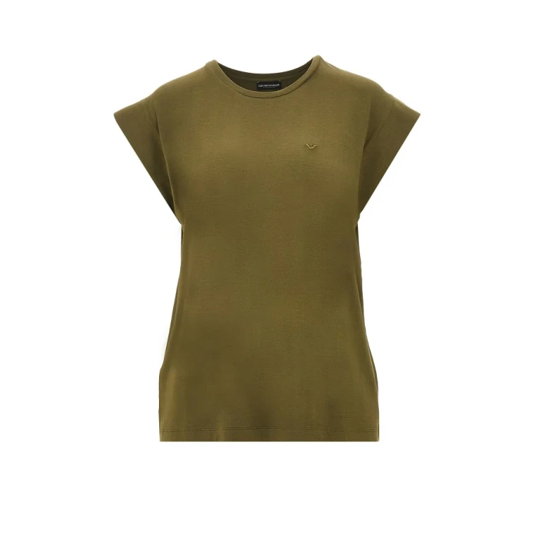 Emporio Armani Dames Zwem-T-shirt van stretchjersey
