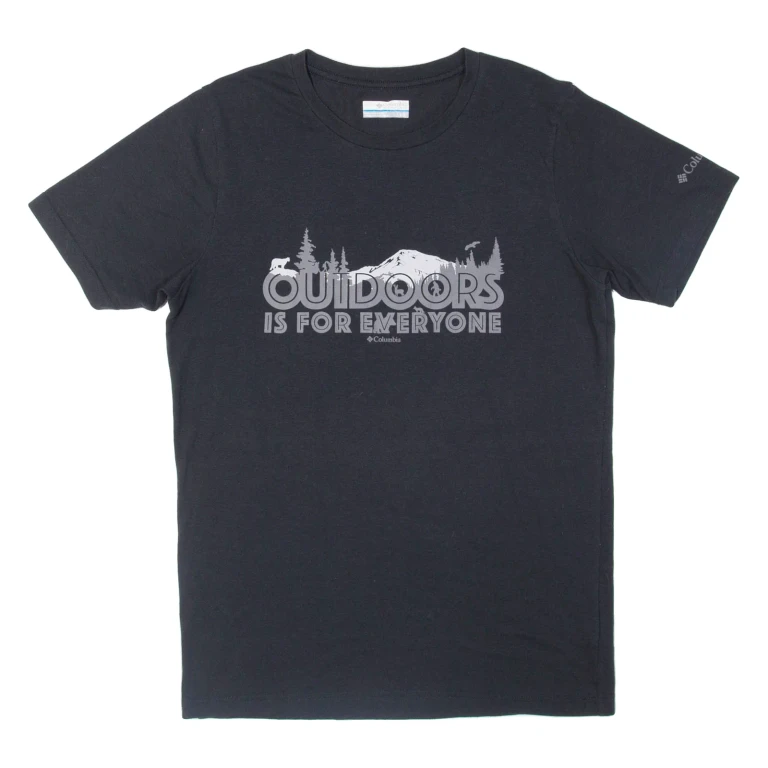 COLUMBIA Womens T-Shirt Black S