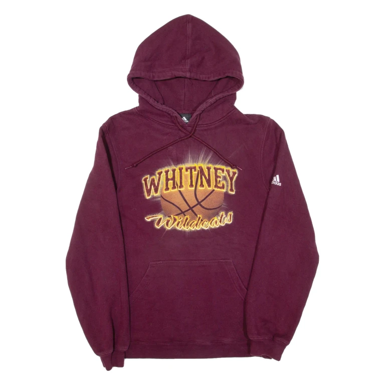 ADIDAS Whitney Wildcats Mens Maroon Hoodie USA S