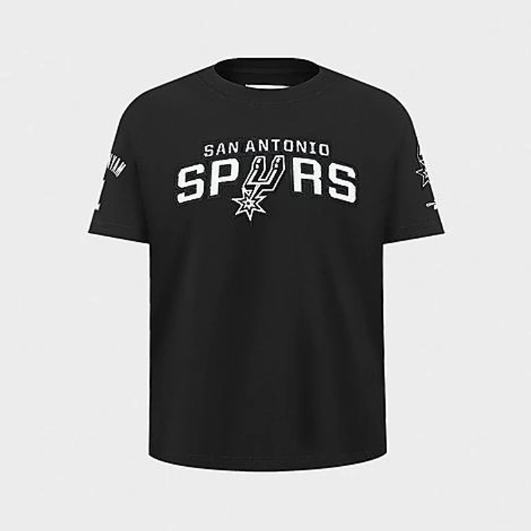 Big Kids San Antonio Spurs NBA Wembanyama Classic T-Shirt in Black Size: Small