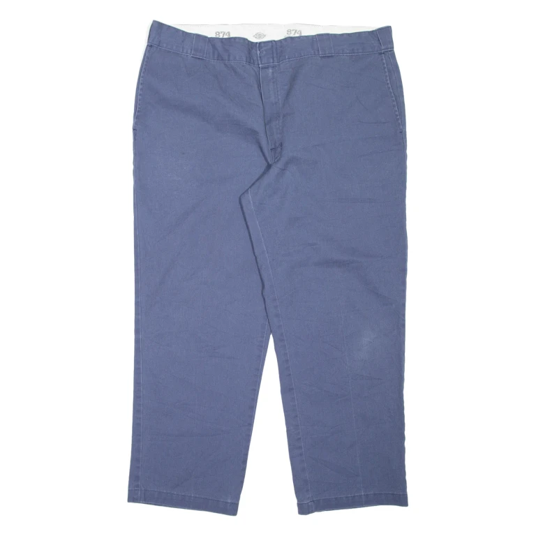 DICKIES 874 Workwear Mens Trousers Blue Regular Straight W42 L27