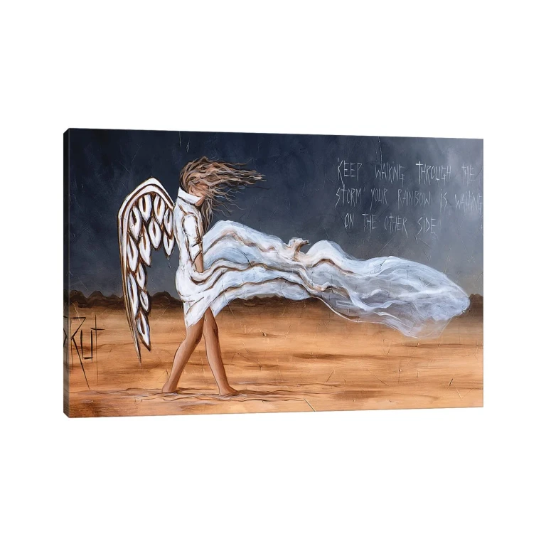 Keep Walking Through The Storm by Ruth's Angels - Canvas Gallery Wrap