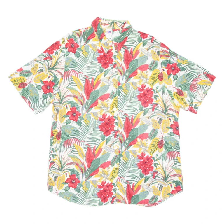 Womens Shirt Red Floral XL