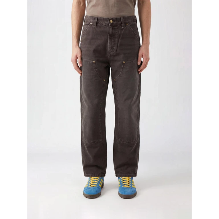 OG Single Knee Wide-Leg Cotton Denim Trousers with Logo (I0368694717)