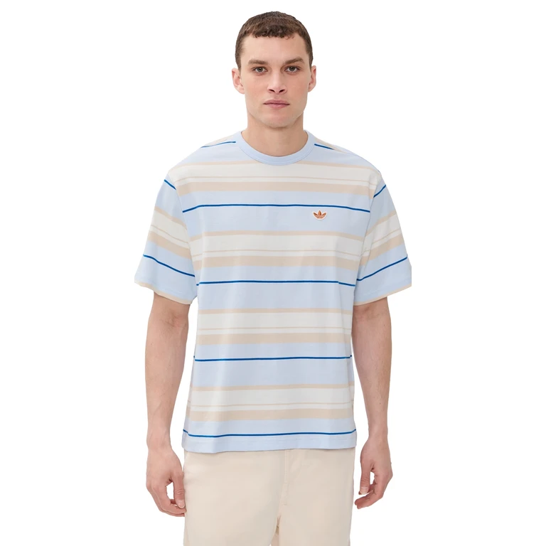 adidas Striped Tee Crystal Sky M