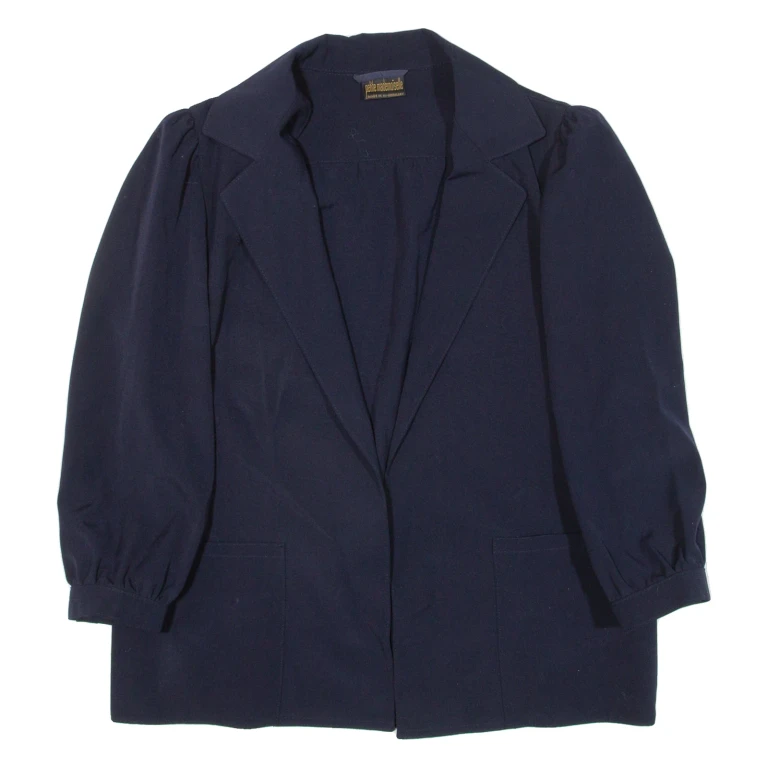 Womens Blazer Jacket Blue Wool XS