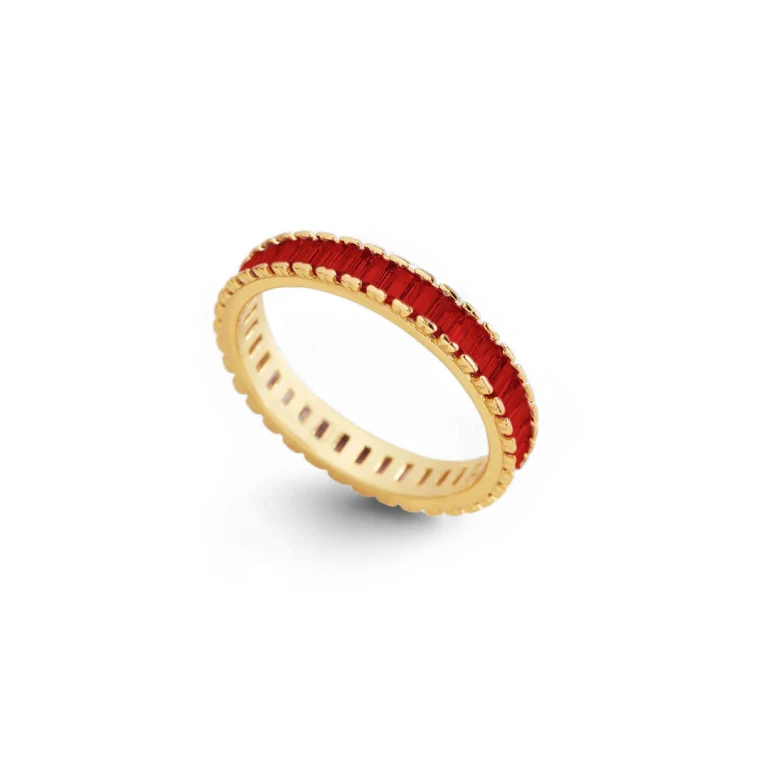 Baguette Birthstone Eternity Band