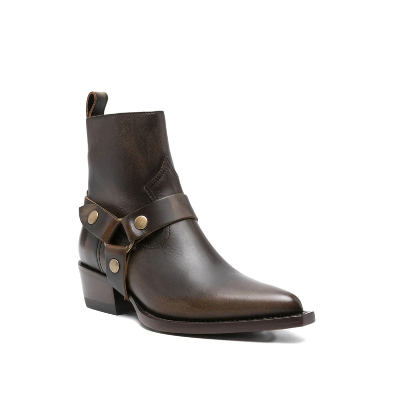 Boots Marrone Scuro Lining: Calf Leather - Women
