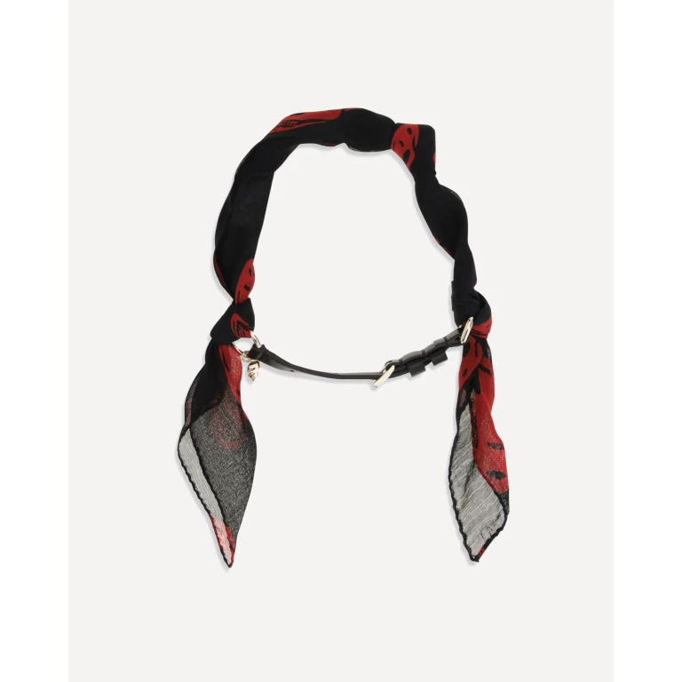 ALEXANDER McQUEEN Double-wrap Skull Scarf Bracelet Female UNI