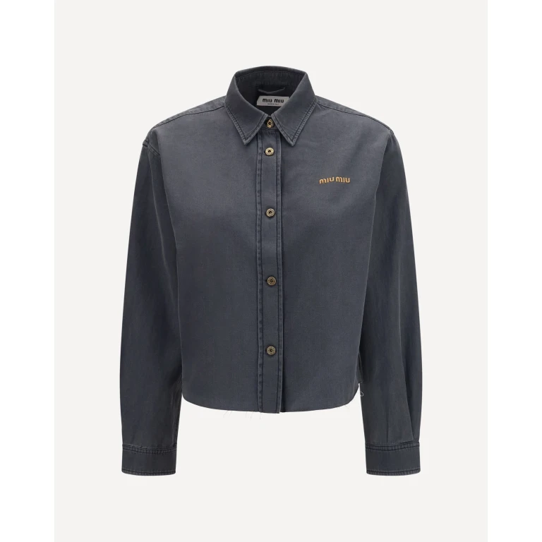 Denim-style cotton Shirt Female 38