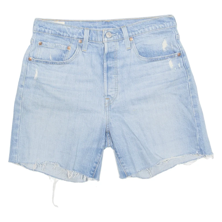 LEVI'S Cut Off 501 Premium E Mens Denim Shorts Blue M W31