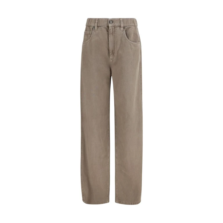 Beige katoenen jeans