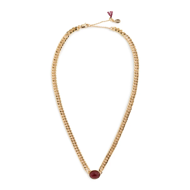 SHASHI Casa Gemstone Necklace Gold One Size