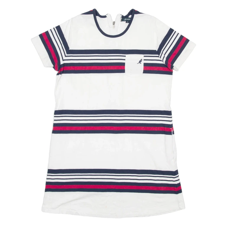KANGOL Zip Womens T-Shirt White UK 12